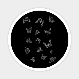 Butterflies Pattern | Butterfly | Black and White Magnet